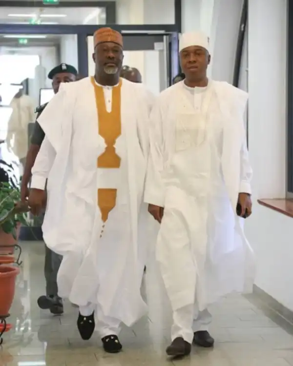 "Nothing Spoil": Check Out New Photos Of Dino Melaye With Bukola Saraki
